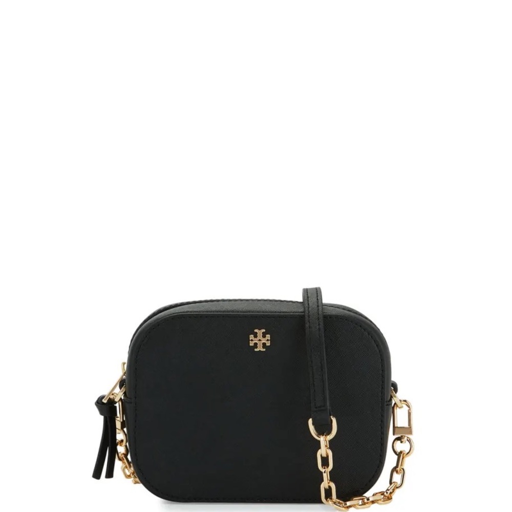 Tory burch Robinson Round Crossbody Bag Black preowned